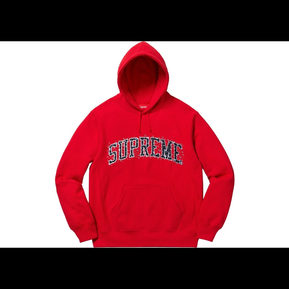 Red Supreme Water Arc Hoodie